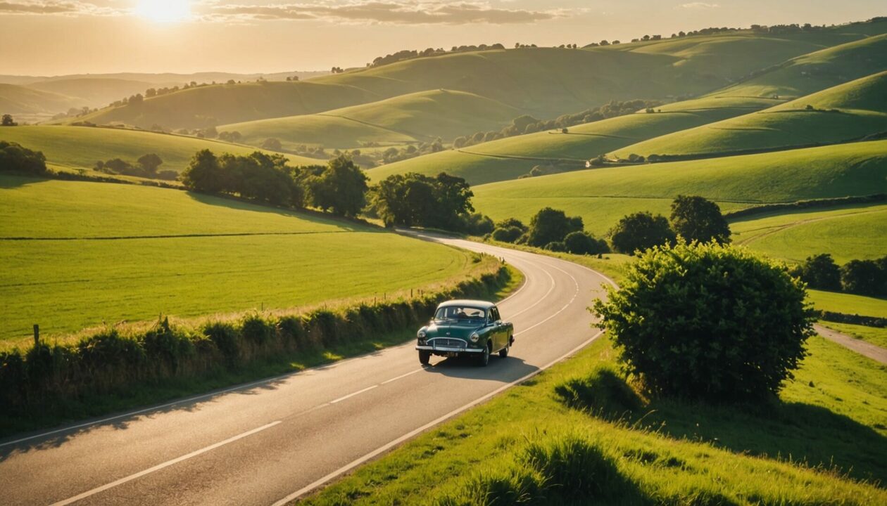 paysages européens lors d'un road trip sans péages