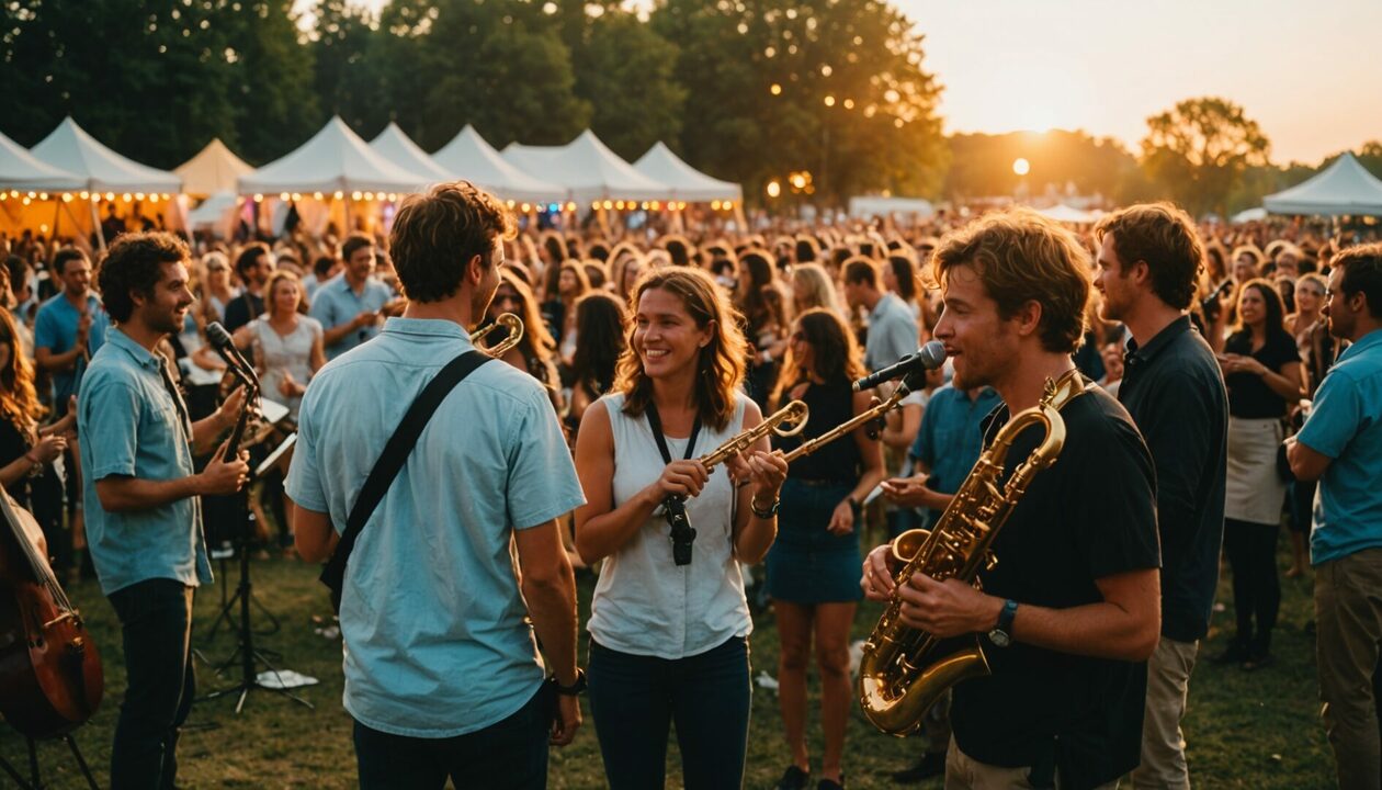 Un musicien joue de la guitare sur scène